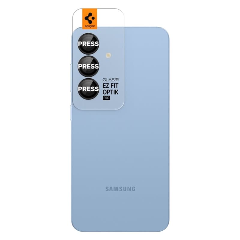 Spigen Optik Pro GLAS.TR EZ Fit Camera Protector 2-Pack - Lens Protector for Samsung Galaxy S25 (2 pcs) (Black) 2