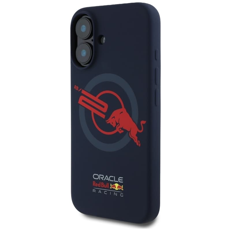 Red Bull HC Silicone Logo Red Lining MagSafe - iPhone 16 Case (Navy Blue) 2