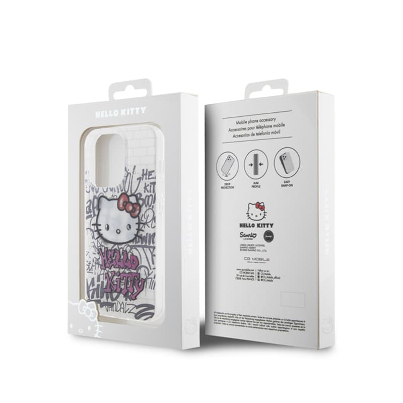 Hello Kitty IML Kitty On Bricks Graffiti - iPhone 15 Pro Case (white) 8