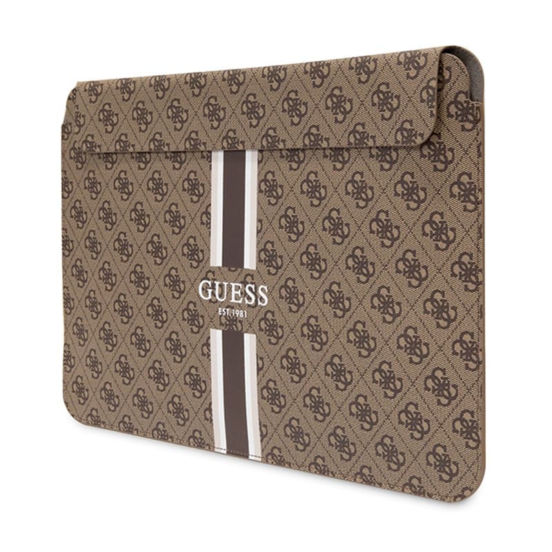 Guess 4G Printed Stripes Computer Sleeve - 14" Notebook Case (Brown) 2