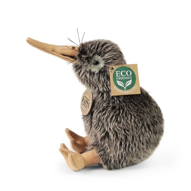 Rappa - Plush realistic Kiwi mascot sitting 15 cm Eco-Friendly 2