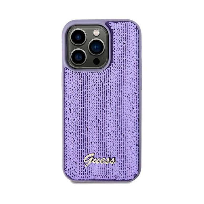 Guess Sequin Script Metal - Case for iPhone 13 Pro (purple) 3