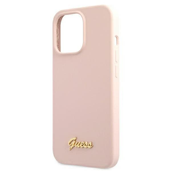Guess Silicone Script - Case for iPhone 12 / iPhone 12 Pro (pink) 6