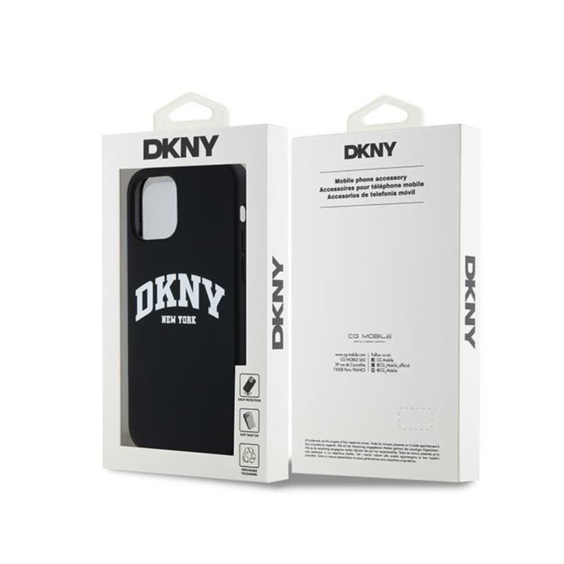 DKNY Liquid Silicone White Printed Logo MagSafe - Case for iPhone 12 / iPhone 12 Pro (black) 8