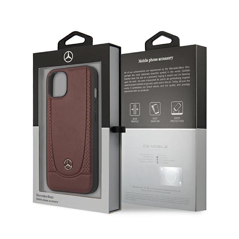 Mercedes Leather Urban Line - Case for iPhone 14 Plus (Red) 8