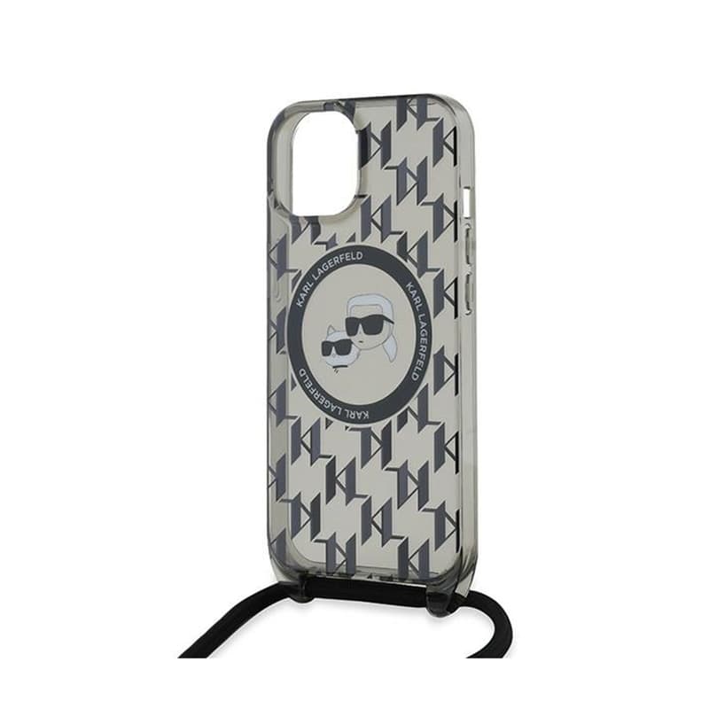 Karl Lagerfeld IML Crossbody Monogram Karl & Choupette Head MagSafe - Case for iPhone 15 / 14 / 13 (Black) 5