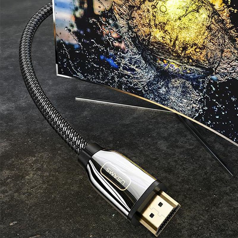 USAMS US-SJ497 - HDMI - HDMI 2.1 2m cable with 8K 60 Hz / 4K 120 Hz support (Black) 4