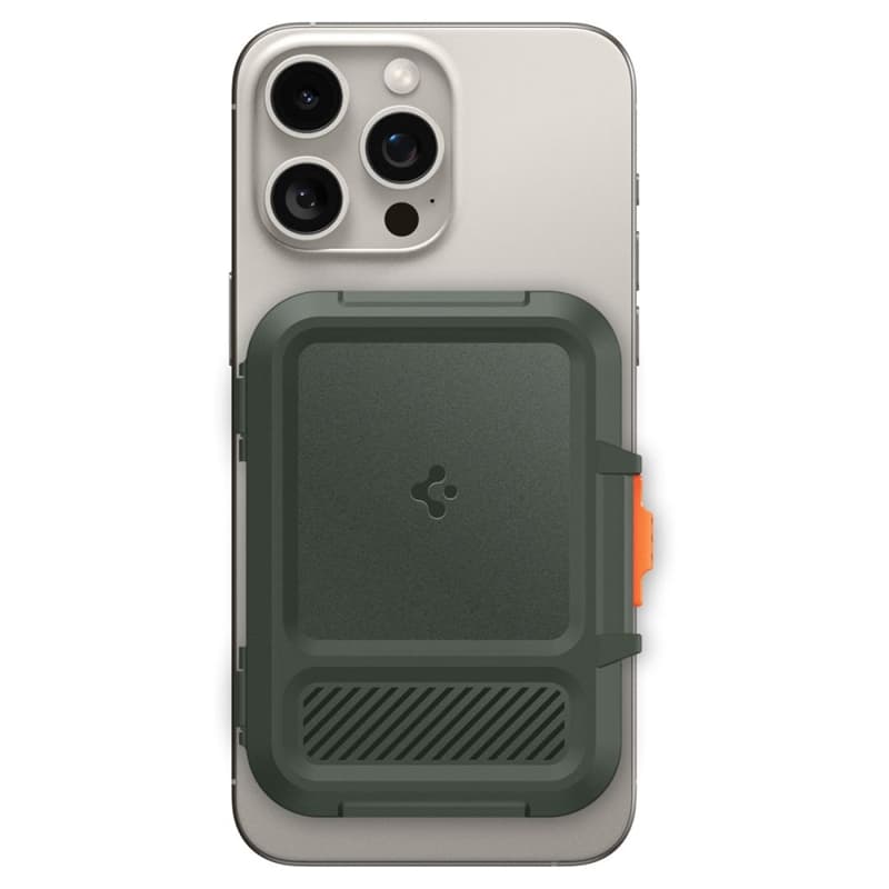 Spigen Lock Fit MagSafe - Magnetic Wallet (Military Green) 3