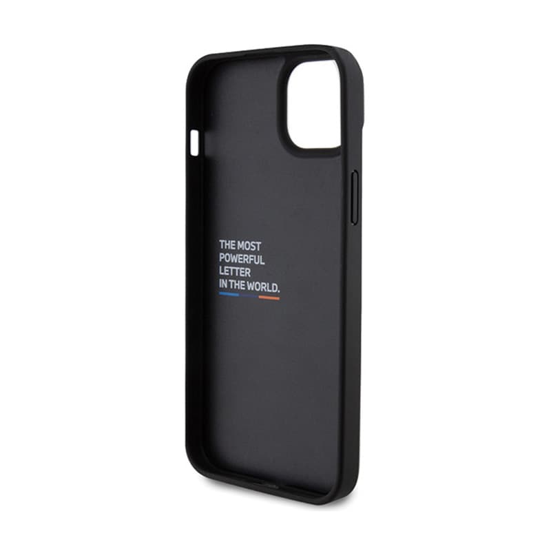 BMW Leather Carbon Blue Line - Case for iPhone 15 Plus (black) 7