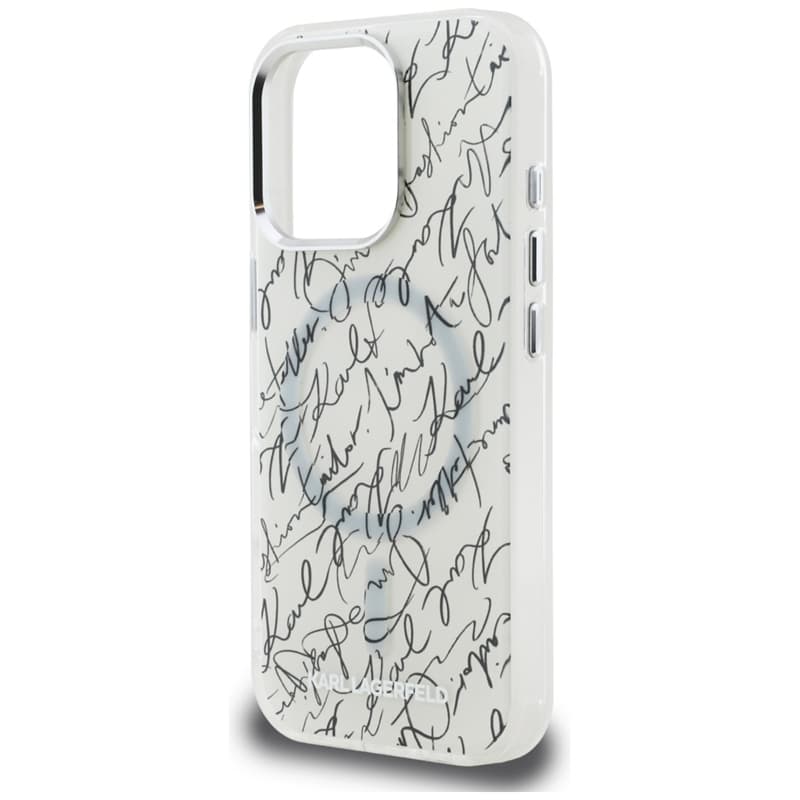 Karl Lagerfeld IML Karl Script Pattern MagSafe - Case for iPhone 16 Pro (white) 6