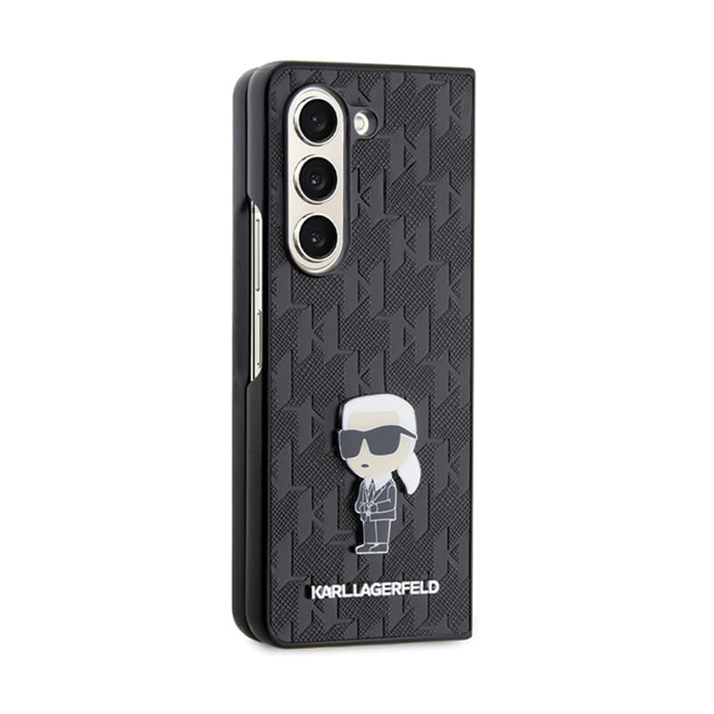 Karl Lagerfeld NFT Saffiano Monogram Ikonik Pin - Samsung Galaxy Z Fold 5 Case (black) 5