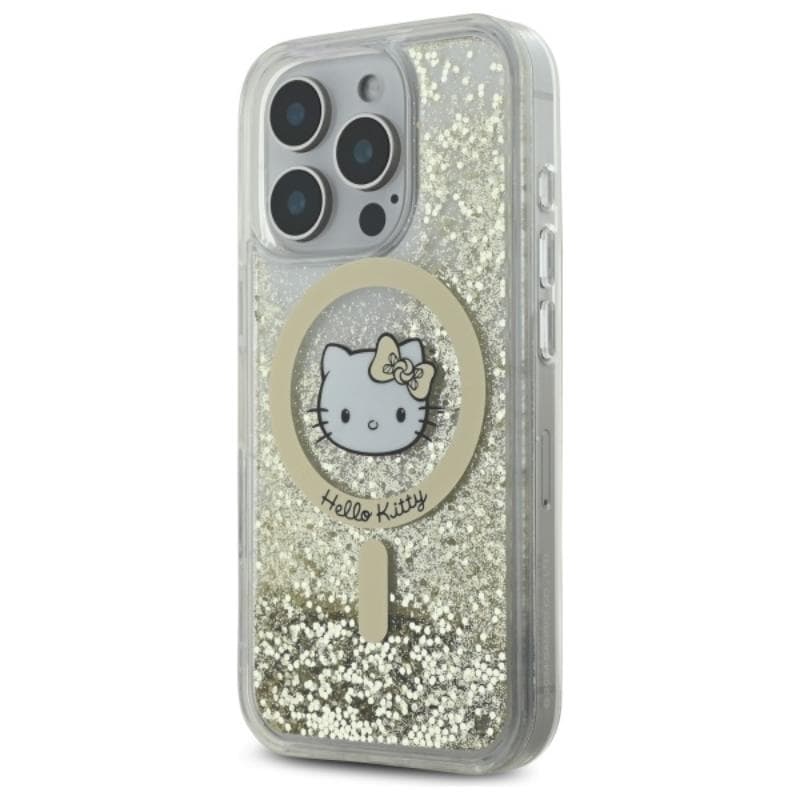 Hello Kitty Liquid Glitter Fever MagSafe - Case for iPhone 16 Pro (white/gold) 2