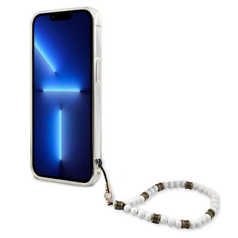 Guess White Pearl Strap - Case iPhone 13 Pro (Clear) 5