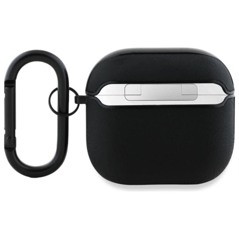 BMW Genuine Leather Silver Logo - Case for AirPods 4 (black) 2