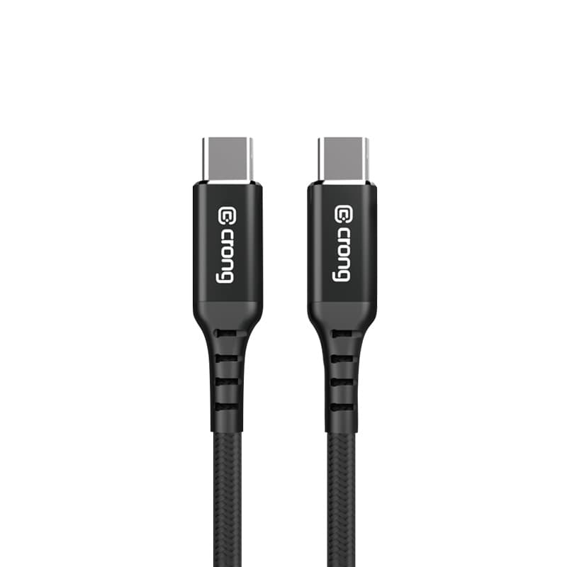 Crong Armor Link - 60W PD 3A USB-C to USB-C Cable 25cm (Black) 3