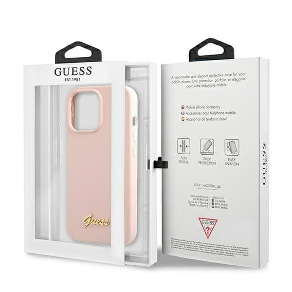 Guess Silicone Script - Case for iPhone 12 / iPhone 12 Pro (pink) 7