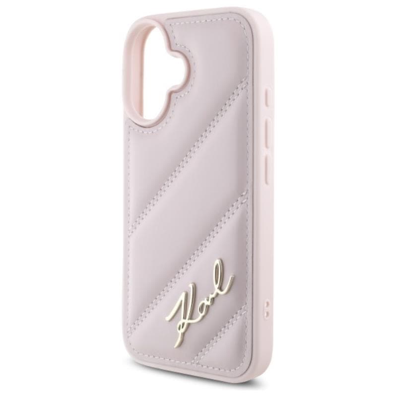 Karl Lagerfeld Quilted Signature - Case for iPhone 16 (pink) 6