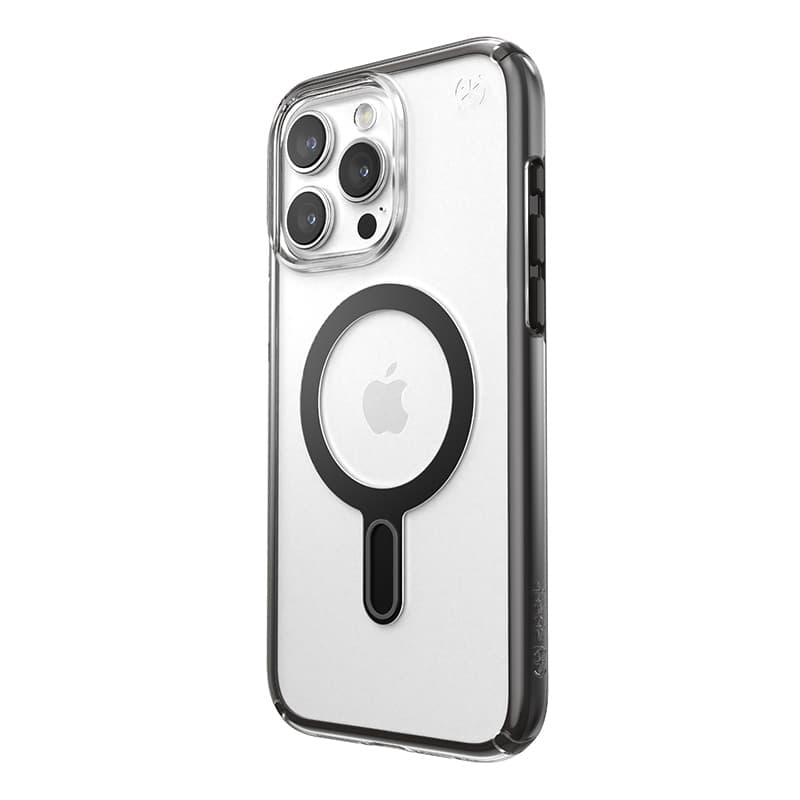 Speck Presidio Perfect-Clear ClickLock & Magsafe - iPhone 15 Pro Max Case (Clear / Frosted Black / Slate Gray) 6