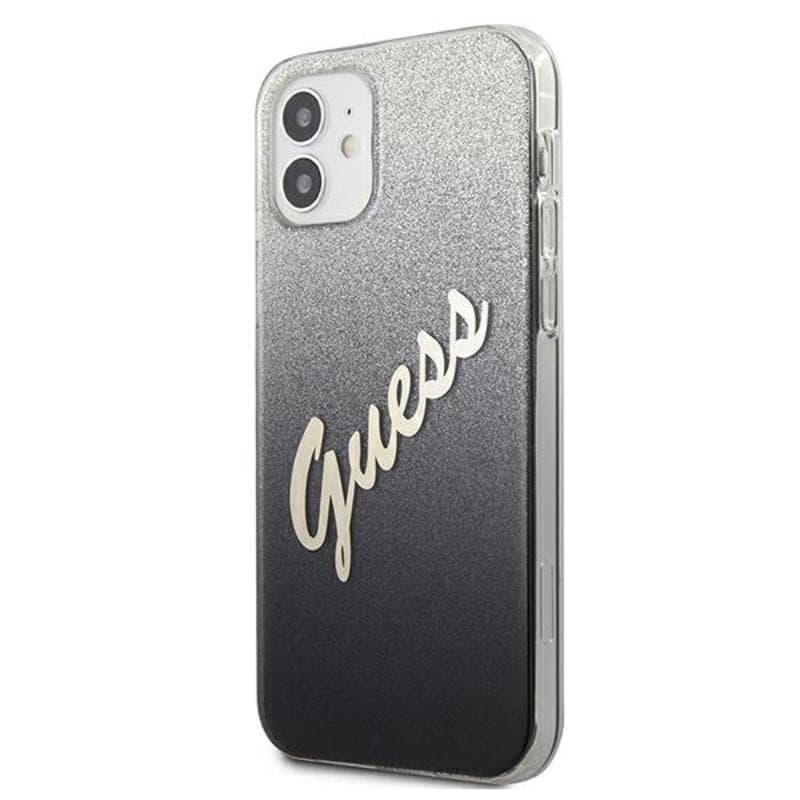 Guess Glitter Gradient Script - Case for iPhone 12 mini (Black) 2