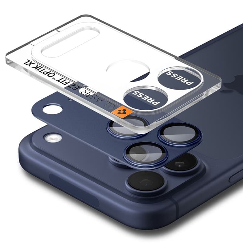 Spigen Optik Pro XL Glas.TR EZ Fit - iPhone 17 Pro Lens Protective Glass (Blue) 2