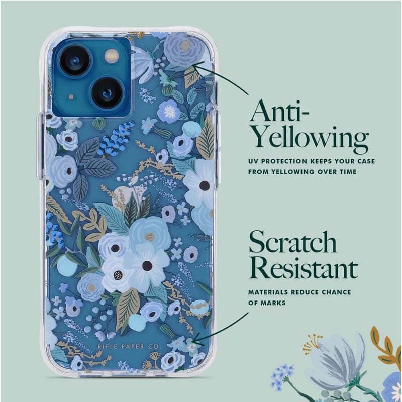 Rifle Paper Clear - Case for iPhone 14 Plus (Garden Party Blue) 6