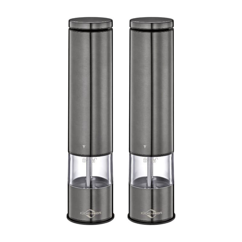 Küchenprofi Boston - Electric Salt and Pepper Mills with Ceramic Grinding Mechanism 23x5 cm Set of 2 (Grey) 2