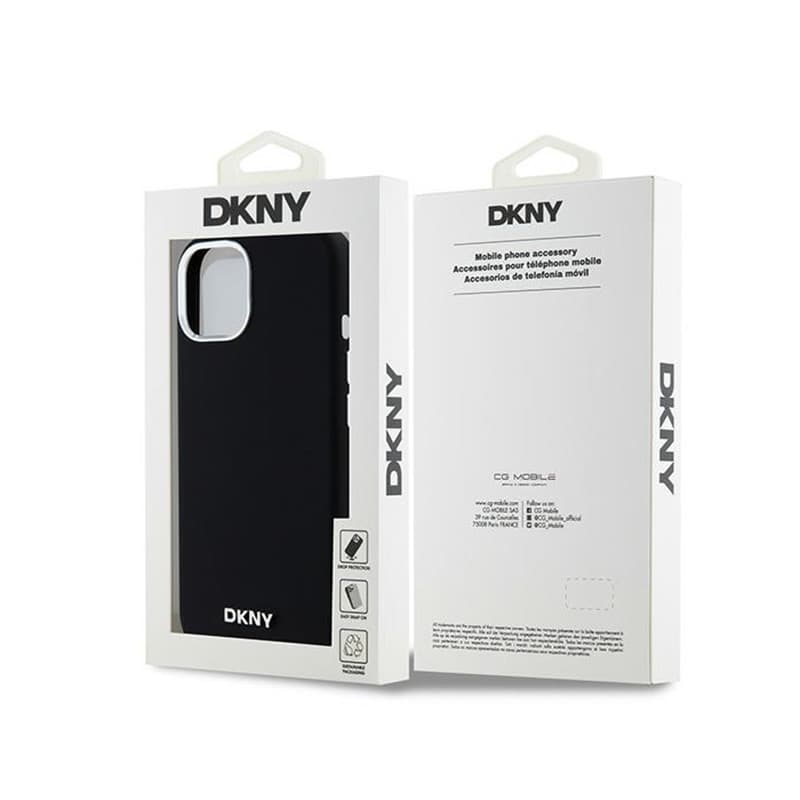 DKNY Liquid Silicone Small Metal Logo MagSafe - Case for iPhone 15 Plus / 14 Plus (black) 8