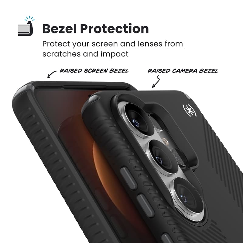 Speck Presidio2 Grip Magnet - Samsung Galaxy S26 Ultra MagSafe Case (Black/Slate Gray/White) 5