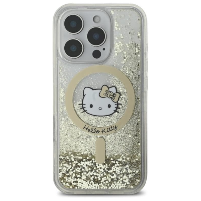Hello Kitty Liquid Glitter Fever MagSafe - Case for iPhone 16 Pro (white/gold) 3