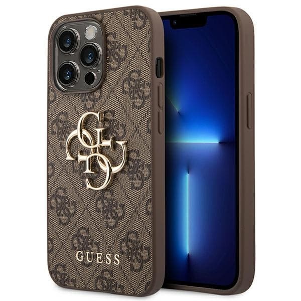 Guess 4G Big Metal Logo Case iPhone 14 Pro (Brown) 1