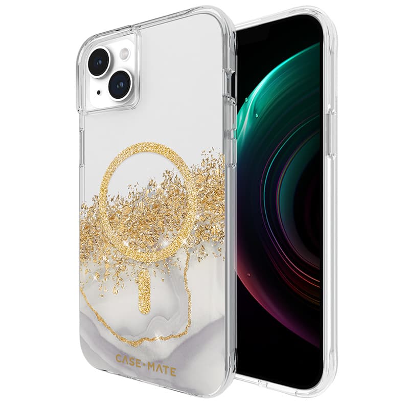Case-Mate Karat MagSafe - Gold Decorated iPhone 15 Plus Case (Marble) 5