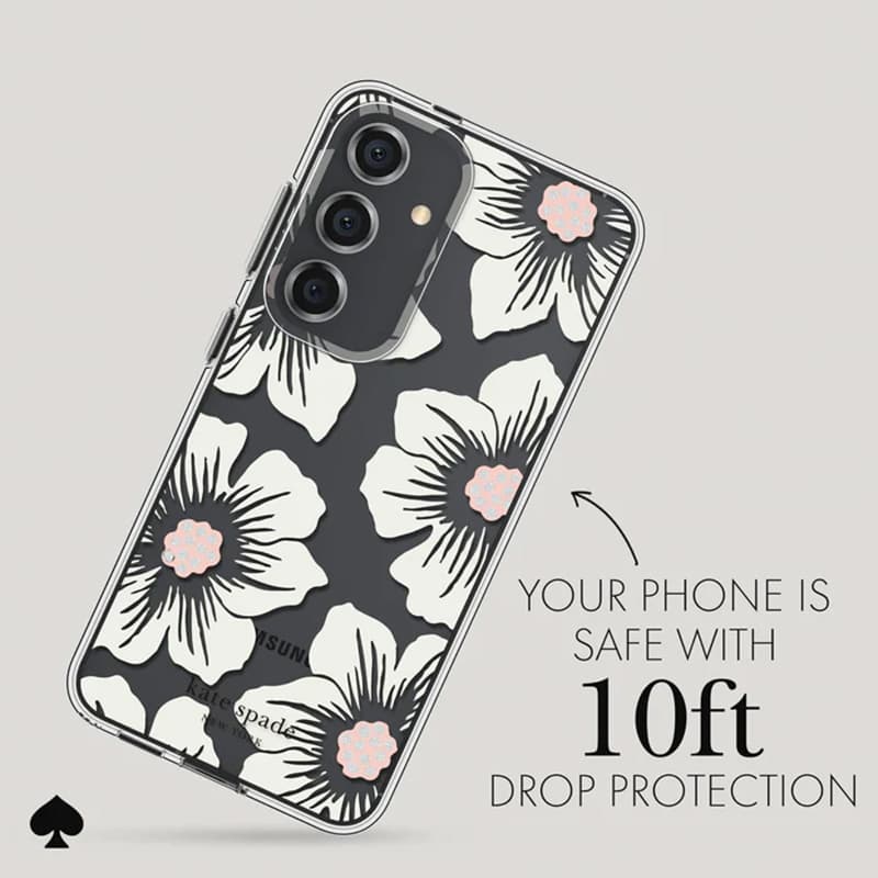 Kate Spade New York Protective Case - Samsung Galaxy S24 Case (Hollyhock Cream) 4