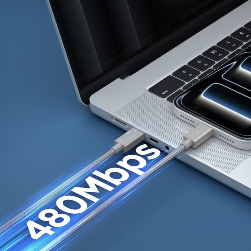 Spigen EB6015CC Essential - USB-C to USB-C Cable 60W 1.5m (Natural Titanium) 6