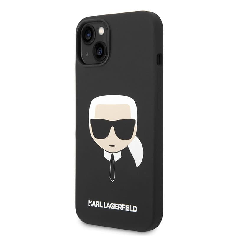 Karl Lagerfeld Silicone Ikonik Karl's Head MagSafe - Case for iPhone 14 Plus (Black) 1