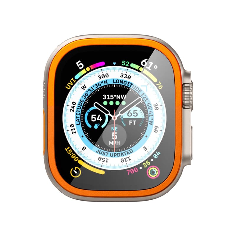 Spigen Glas.TR Slim Pro - Tempered glass for Apple Watch Ultra 49 mm (Orange) 3
