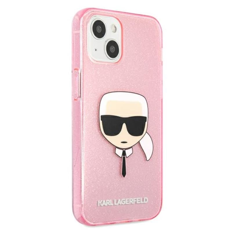 Karl Lagerfeld Karl’s Head Glitter - Case for iPhone 13 Mini (Pink) 4