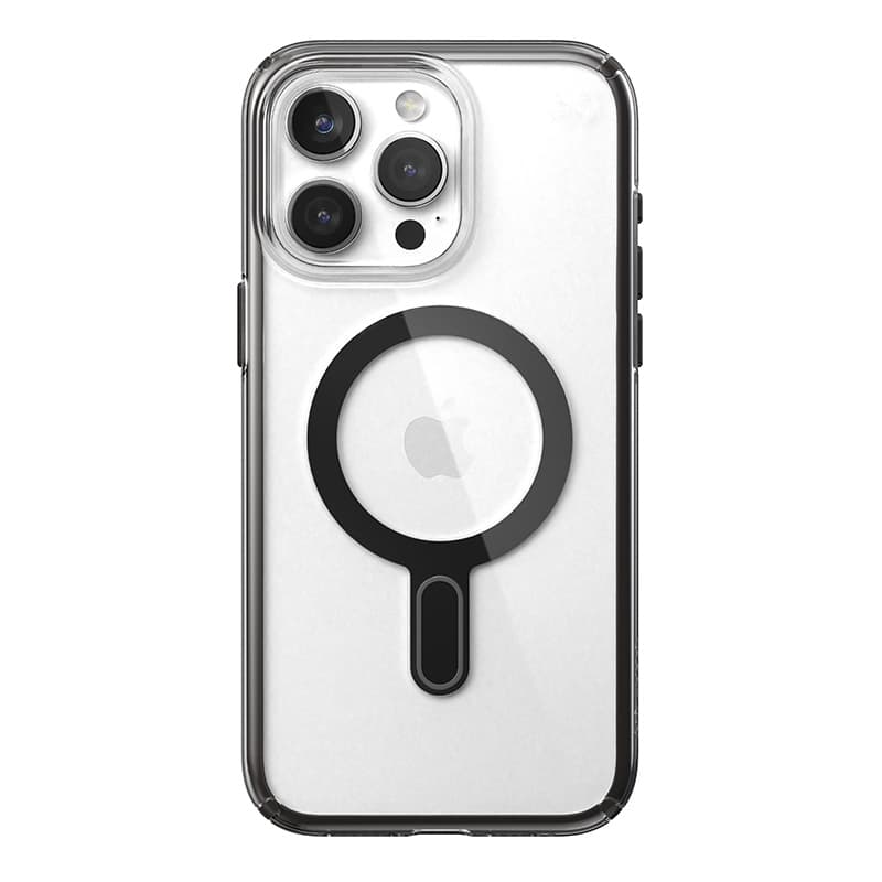 Speck Presidio Perfect-Clear ClickLock & Magsafe - iPhone 15 Pro Max Case (Clear / Frosted Black / Slate Gray) 7