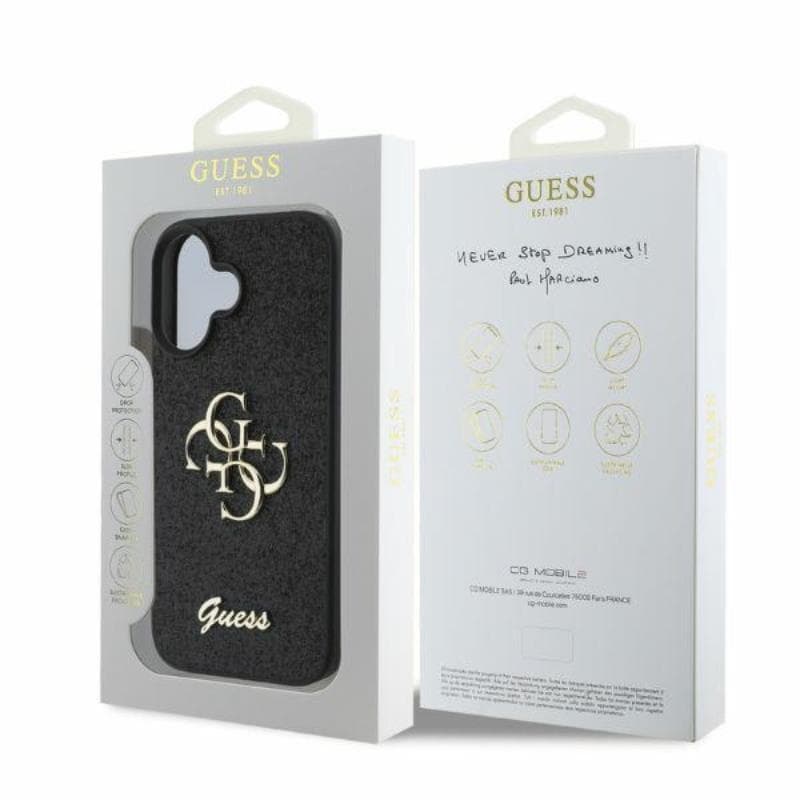 Guess Fixed Glitter Big 4G - Case iPhone 16 (black) 5