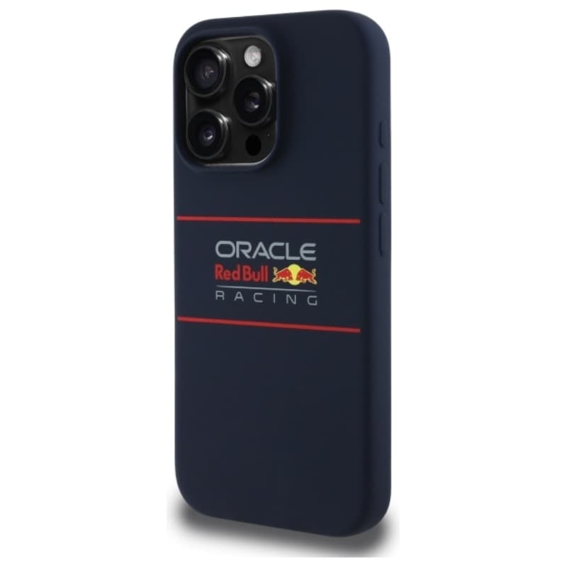 Red Bull Silicone Horizontal Logo MagSafe - iPhone 16 Pro Case (Navy Blue) 2