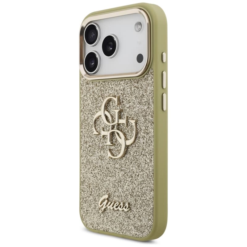 Guess Fixed Glitter Big 4G Metal Frame - Case iPhone 17 Pro (gold) 2