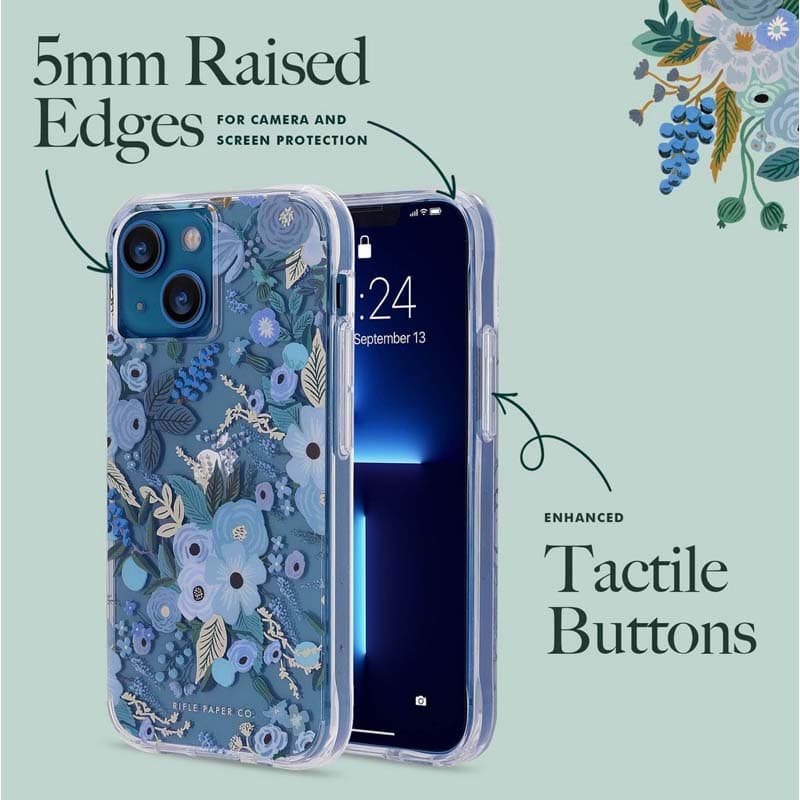 Rifle Paper Clear - Case for iPhone 14 Plus (Garden Party Blue) 7