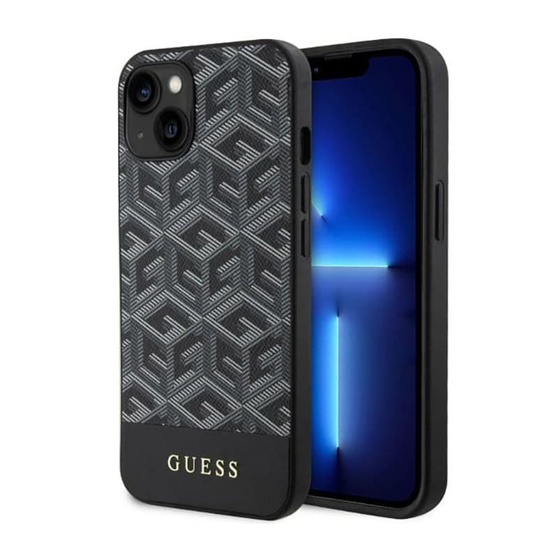 Guess GCube Stripes MagSafe - Case for iPhone 14 (Black) 1