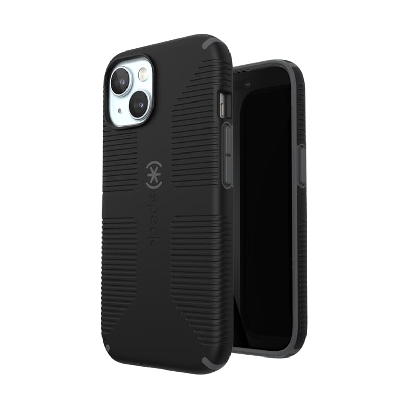 Speck Candyshell Grip MagSafe - iPhone 17e / 16e / 15 / 14 / 13 Case (Black / Slate Gray) 1