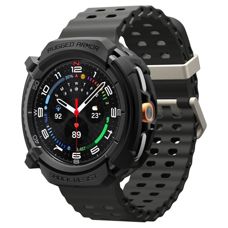 Spigen Rugged Armor - Case for Samsung Galaxy Watch 8 Classic 46 mm (Matte Black) 3