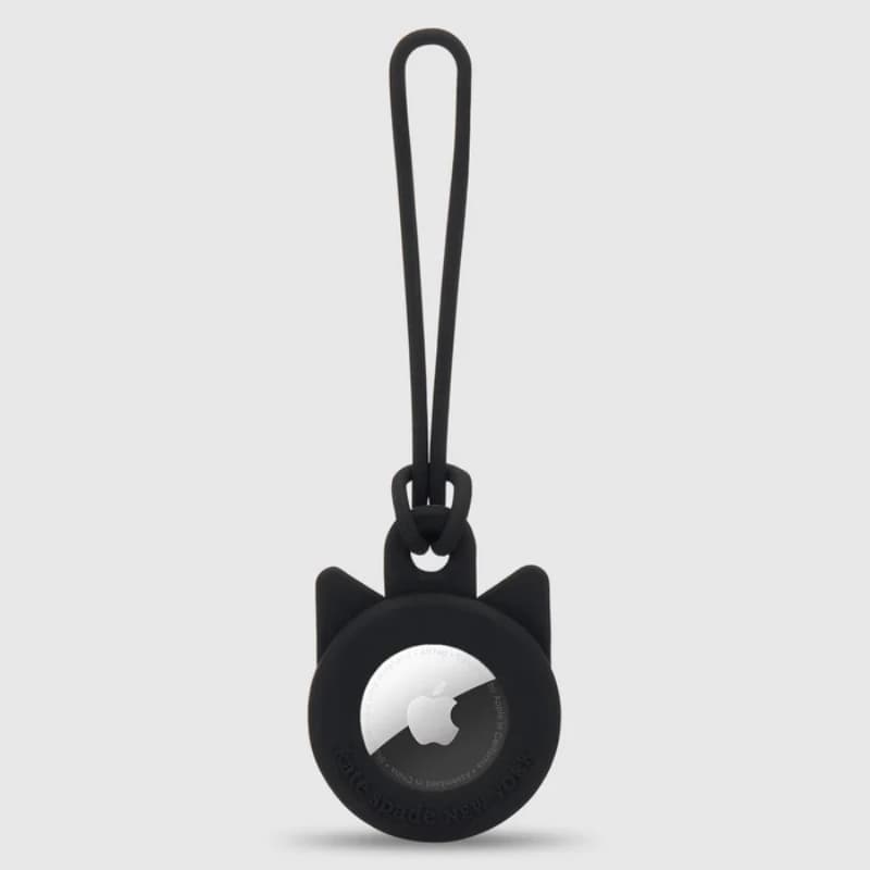 Kate Spade New York Holder - Protective Case Keychain for Apple AirTag 1 / 2 (Black Cat) 2