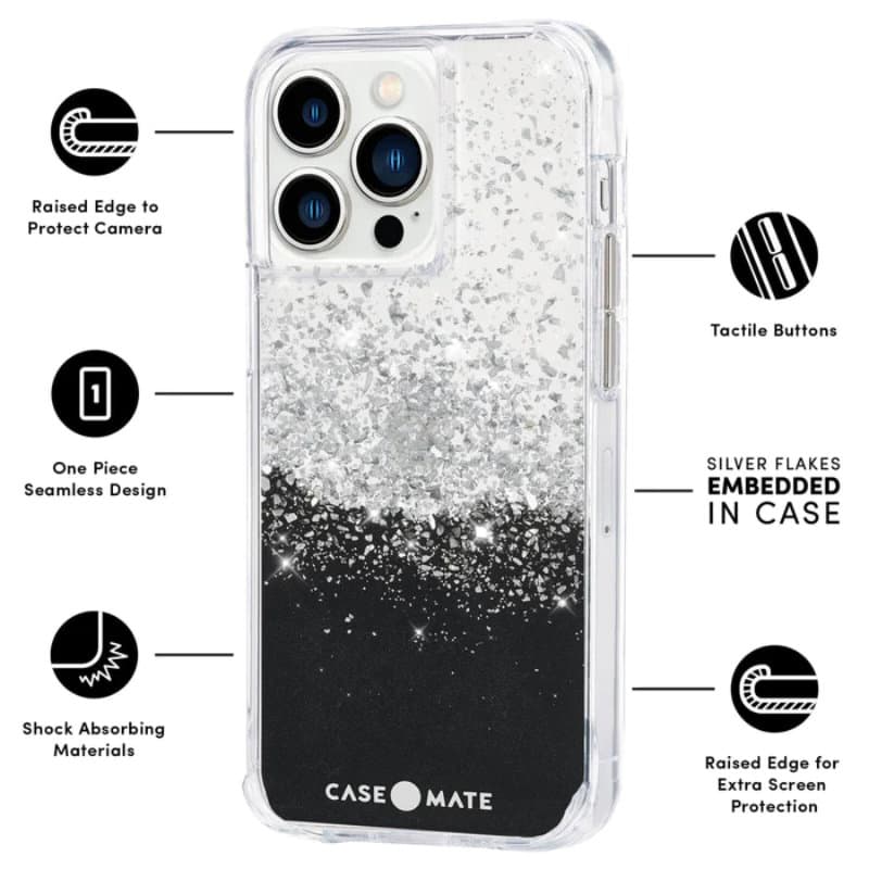 Case-Mate Karat - Case for iPhone 13 Pro decorated with onyx (Onyx) 2