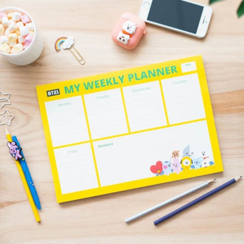 BT21 - Weekly planner 54 A4 pages 2