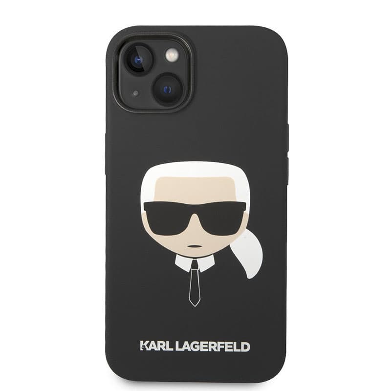 Karl Lagerfeld Silicone Ikonik Karl's Head MagSafe - Case for iPhone 14 Plus (Black) 2