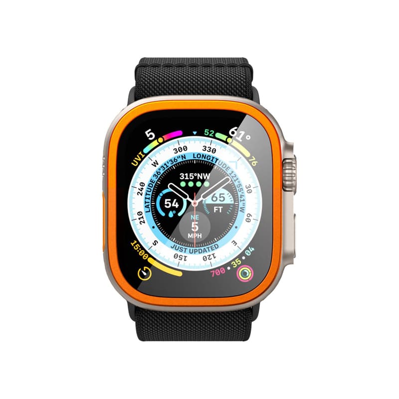 Spigen Glas.TR Slim Pro - Tempered glass for Apple Watch Ultra 49 mm (Orange) 4