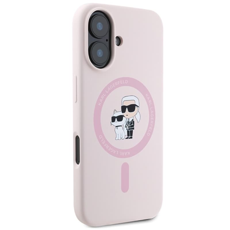 Karl Lagerfeld Silicone Karl & Choupette Ring MagSafe - Case iPhone 16 Plus (pink) 4